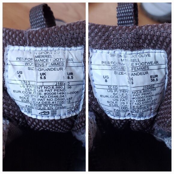 Merrell Siren Sport Hiking Shoes Women 8 Olive Trail Performance Vibram Outdoors - Picture 7 of 12